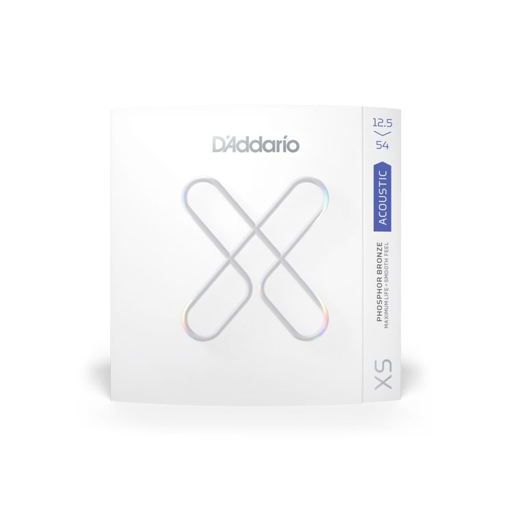 Комплект струн для акустической гитары, фосфорная бронза, 12.5-54, D'Addario XSAPB12554 XS